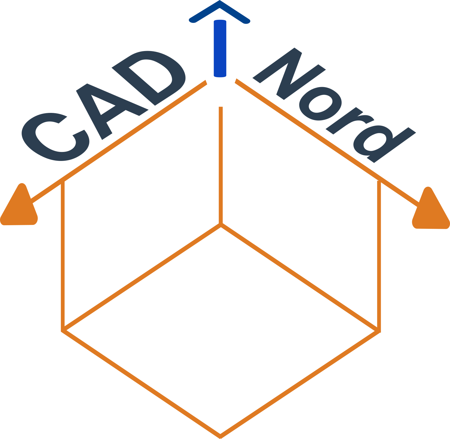 CADiNord AS company logo showing a cube and directional arrows